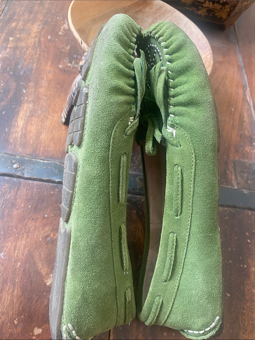 Steve Madden leather Suede Peace Moccasins Sz 6.5 loafer - Picture 6 of 9